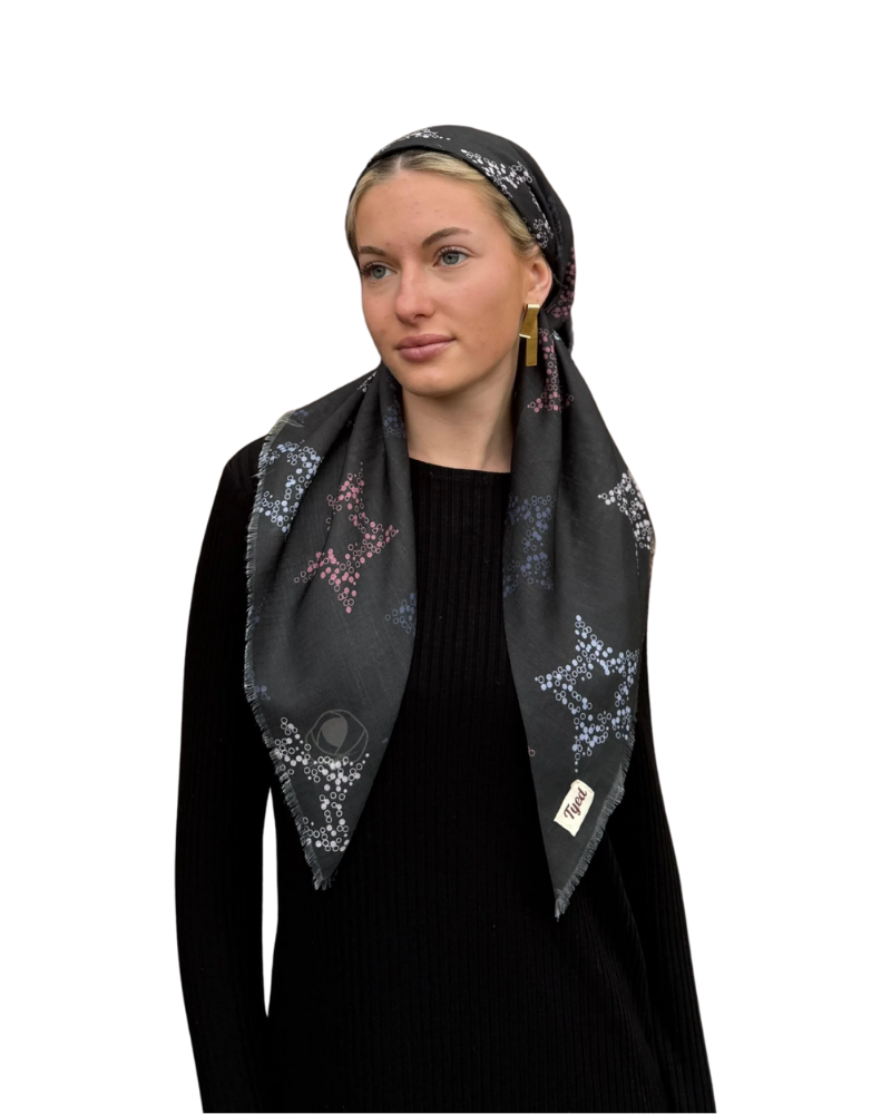 TYED Pink Star Adjustable Pre-tied Bandanna with Velvet Grip Myselflingerie.com