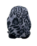 Atifa AT17/1 Grey Leopard Pre-Tied Bandanna with Velvet Grip Myselflingerie.com