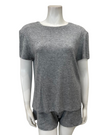 Jackie O'Loungewear SLBST-GRY Grey Heather Shorts Pajamas Set Myselflingerie.com