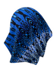Triple Up BUL385 Blue & White Print Unlined Pre-Tied Bandanna Myselflingerie.com