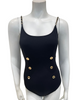 Gottex 25MO134 Black Monte Carlo Button Design Swimsuit Myselflingerie.com