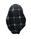 Revaz HS587A/W Black/White LV Adjustable Pre-Tied Bandanna with Velvet Grip Myselflingerie.com