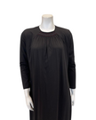 Chicolli N5097-25 Black Smocked Pull On Cotton Nightgown Myselflingerie.com
