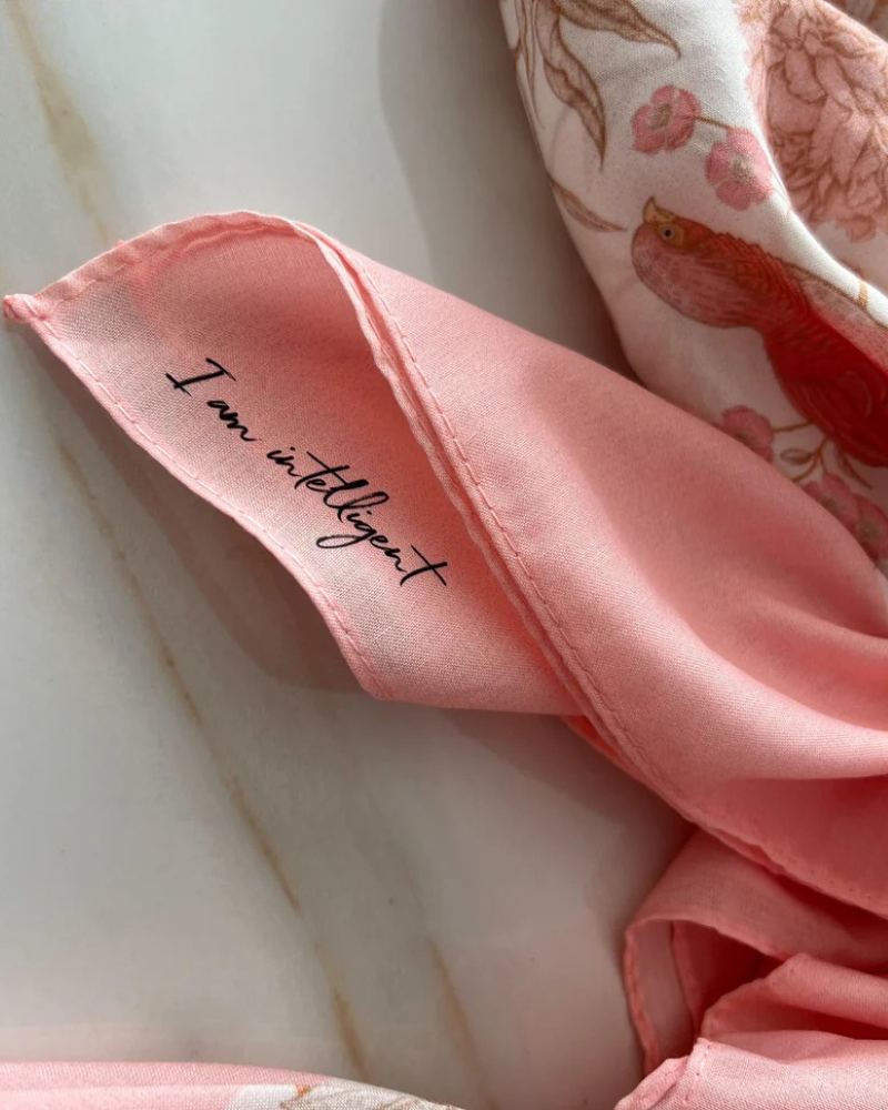 Valeri Vintage Peach Plume Adjustable Pre-Tied Bandanna with Full Grip Myselflingerie.com