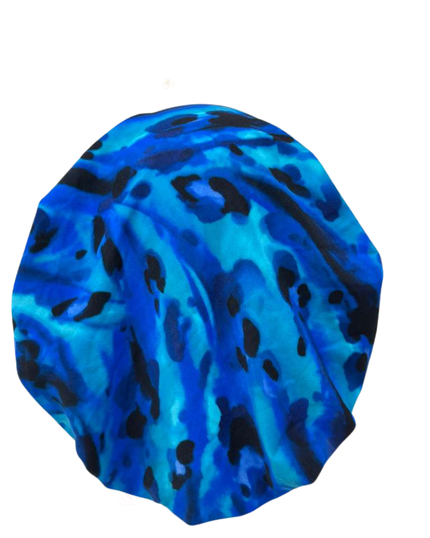Triple Up Blue Spots Pre-Tied Swim Bandanna Myselflingerie.com