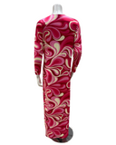 Lunderbeck N5101-25 Multi Print Soft Swirls Button Down Modal Nightgown Myselflingerie.com