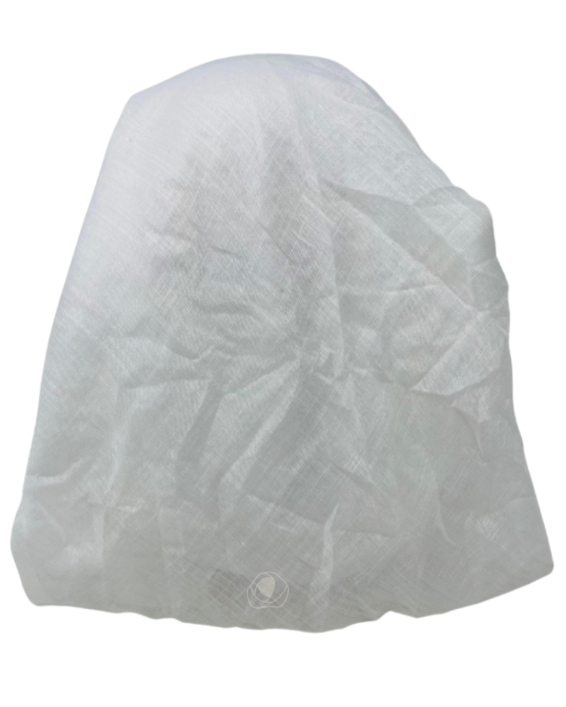 It's Younique OB-SHIM-WH Solid White Shimmer Pre-Tied Open Back Bandanna with Velvet Grip Myselflingerie.com