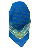 It's Younique OB-GU-RB Gucci Inspired Blue Belt Chains Pre-Tied Open Back Bandanna with Velvet Grip Myselflingerie.com