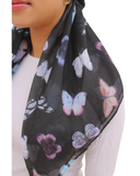 Scarf Bar Butterfly Kisses Classic Pre-Tied Bandanna with Velvet Grip Myselflingerie.com
