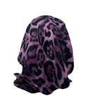 Atifa AT17/5 Purple Leopard Pre-Tied Bandanna with Velvet Grip Myselflingerie.com