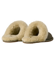 UGG 1106872 Scuffette II Moss Green / Muted Brass Suede Slipper with Fur Trim Myselflingerie.com