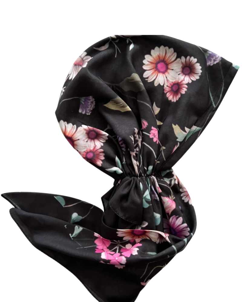 Valeri Lilac Meadow Adjustable Pre-Tied Bandanna with Full Grip Myselflingerie.com