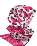 Valeri Butterfly Whimsy Adjustable Pre-Tied Bandanna with Full Grip Myselflingerie.com