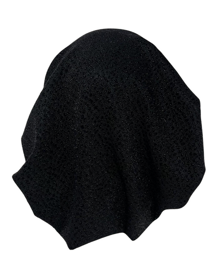 Triple Up BUL1062 Black Metallic Unlined Pre-Tied Bandanna Myselflingerie.com