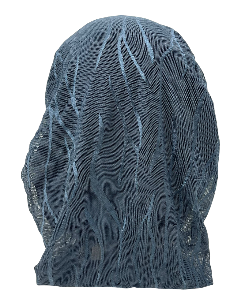 Ahead VT2601 Chambray Waverly Mesh Versatile Style Long Tails Open Back Pre-Tied Bandanna Myselflingerie.com