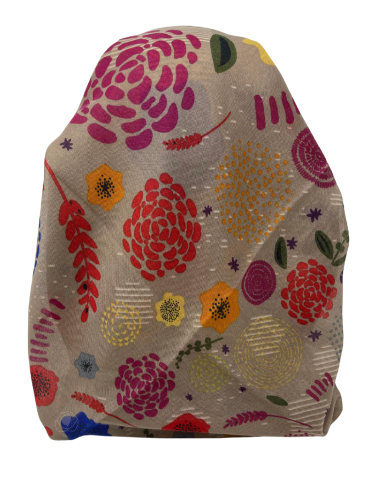 It's Younique OB-ABS-TN Tan Abstract Pre-Tied Open Back Bandanna with Velvet Grip Myselflingerie.com