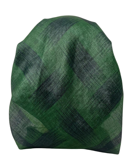 It's Younique OB-STRO-GN Green Paintbrush Strokes Pre-Tied Open Back Bandanna with Velvet Grip Myselflingerie.com