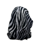 Atifa AT17/67 Grey Zebra Pre-Tied Bandanna with Velvet Grip Myselflingerie.com