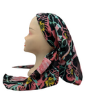 Cherie SP307A-MUF Multi Flowers Adjustable Pre-Tied Open Back Bandanna Myselflingerie.com