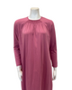 Chicolli N5097-25 Dusty Rose Smocked Pull On Cotton Nightgown Myselflingerie.com