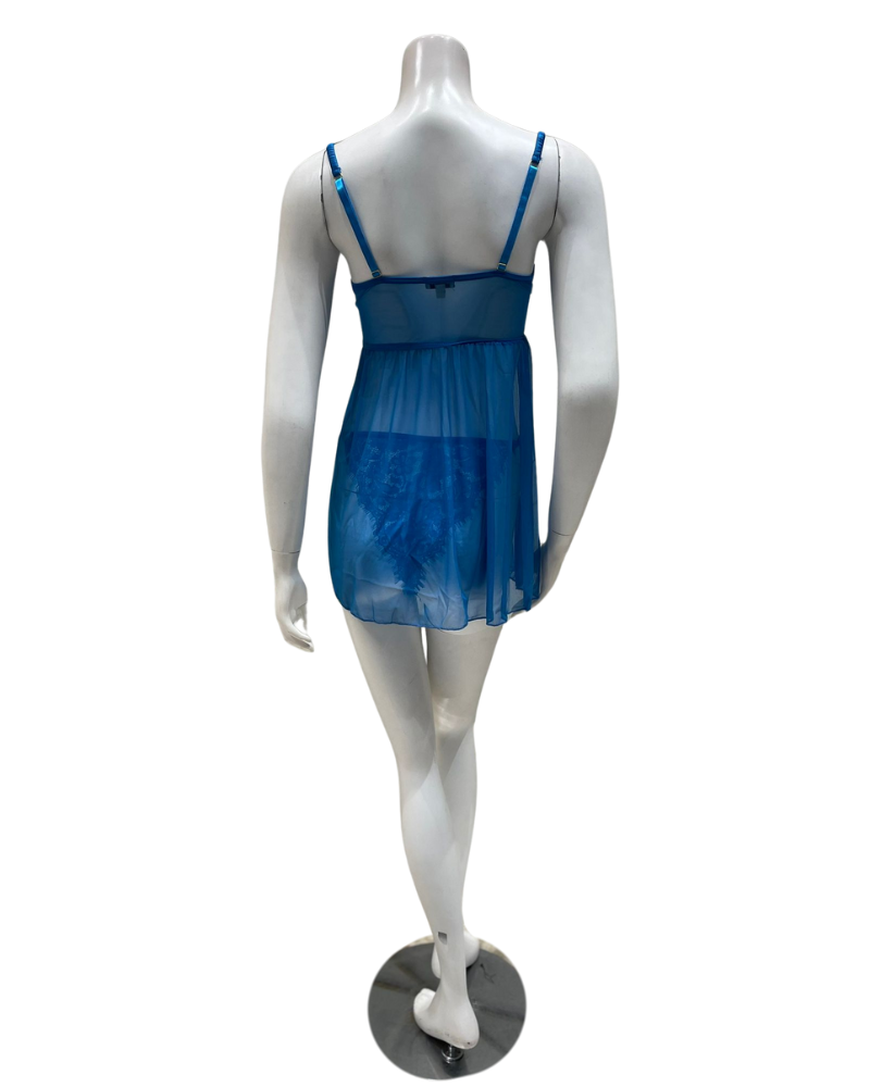 Kilo Brava 16130 Hawaiian Blue Underwire Chemise Myselflingerie.com