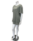Jackie O'Loungewear SLBST-OLV Olive Heather Shorts Pajamas Set Myselflingerie.com