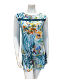 Oh! Zuza 4340 Blue Floral Mix Shorts Modal Pajamas Set Myselflingerie.com