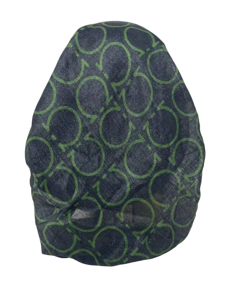 It's Younique OB-FER-GN Green Ferragamo Inspired Shimmer Pre-Tied Open Back Bandanna with Velvet Grip Myselflingerie.com