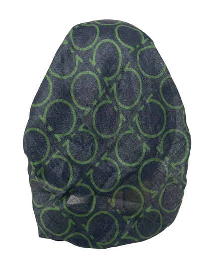 It's Younique OB-FER-GN Green Ferragamo Inspired Shimmer Pre-Tied Open Back Bandanna with Velvet Grip Myselflingerie.com