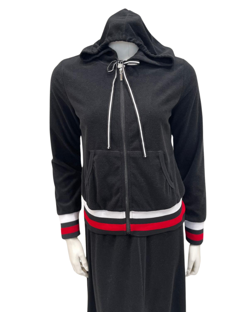 Red Myth SB4CM8914CL Black/Red Terry 2 Piece Set Myselflingerie.com