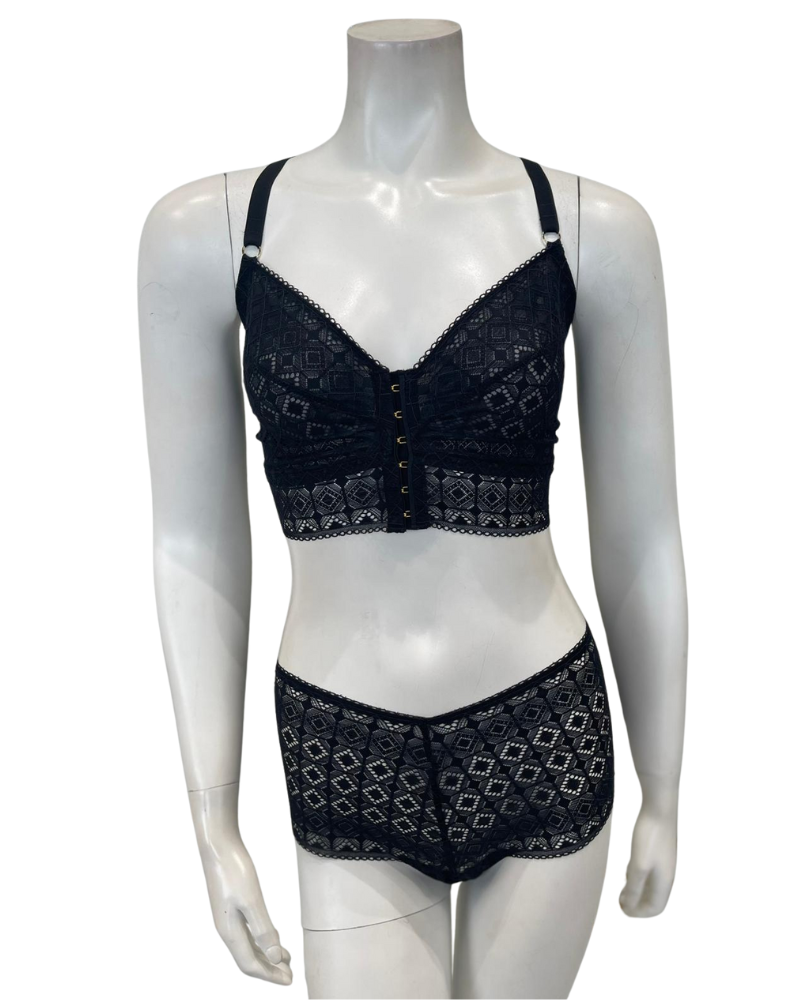 Cosabella BASIL1362 + 0741 Basilica Black Curvy Bralette Set Myselflingerie.com