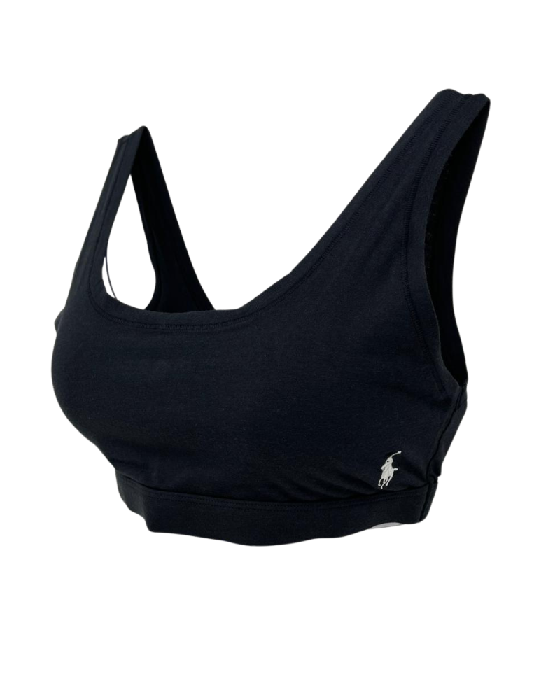 Polo by Ralph Lauren 4P0498-R3004 Onyx Cotton Blend Bralette Myselflingerie.com