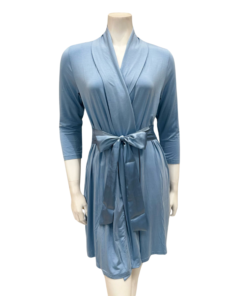 Fleur't 620 Bluebell Modal Short Morning Robe Myselflingerie.com