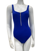 Rose Faia 7742 Ocean Blue Elouise Front Zip Soft Cups Swimsuit Myselflingerie.com