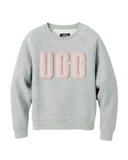 UGG Grey Heather/Sonora Madeline Fuzzy Logo Crewneck Sweater