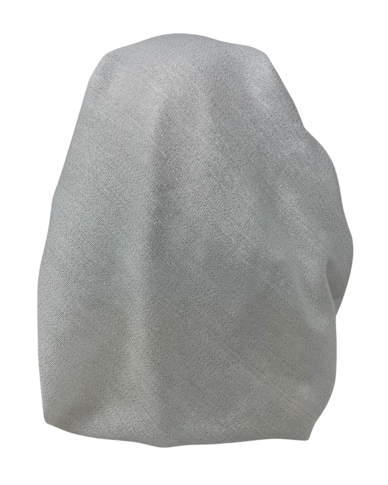 It's Younique OB-ARR-WG White Shimmer with Gold Arrow Border Pre-Tied Open Back Bandanna with Velvet Grip Myselflingerie.com