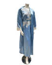 Mari M. 36217 Bleu Classic Poly Silk Robe Myselflingerie.com