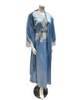 Mari M. 36217 Bleu Classic Poly Silk Robe Myselflingerie.com