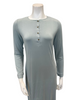 Oh! Zuza 3351-N Agave Green Long Sleeve Modal Button Down Nightshirt Myselflingerie.com