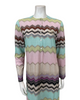 Furstenburg 51330576LI Pastel Tones Zig Zag Print Modal Button Down Nightgown Myselflingerie.com