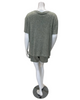 Jackie O'Loungewear SLBST-OLV Olive Heather Shorts Pajamas Set Myselflingerie.com