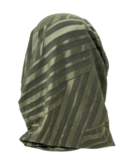 Ahead VT2601 Olive Green Waverly Mesh Versatile Style Long Tails Open Back Pre-Tied Bandanna Myselflingerie.com