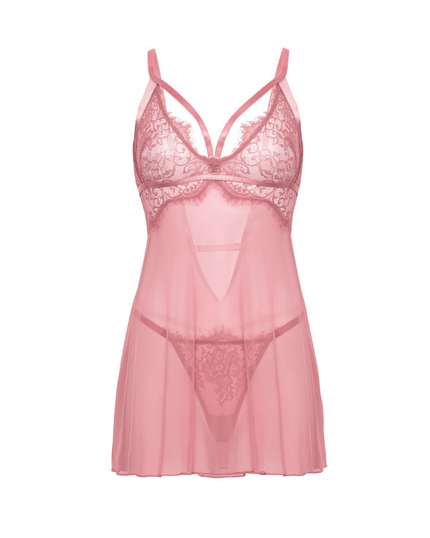 Oh La La Cheri 74-12105 Lilas Flora Babydoll Myselflingerie.com