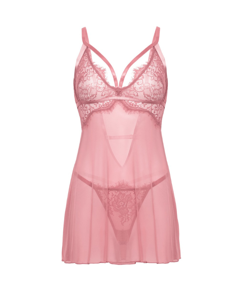 Oh La La Cheri 74-12105 Lilas Flora Babydoll Myselflingerie.com