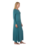 Me Moi CNL08820 Teal Lace Trimmed Modal Nursing Nightgown Myselflingerie.com