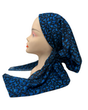 Ahead Blue Crescents Israeli Style Long Tails Pre-Tied Bandanna