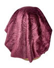 Triple Up BUL1012 Mauve Velvet Paisley Unlined Pre-Tied Bandanna Myselflingerie.com