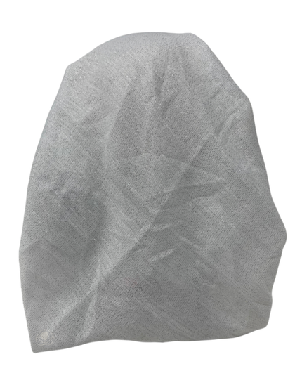 It's Younique OB-BOR-BK White Shimmer Black Border Pre-Tied Open Back Bandanna with Velvet Grip Myselflingerie.com