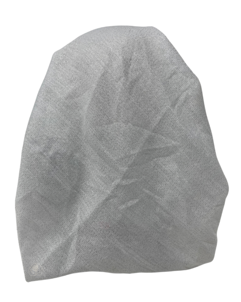 It's Younique OB-BOR-BK White Shimmer Black Border Pre-Tied Open Back Bandanna with Velvet Grip Myselflingerie.com