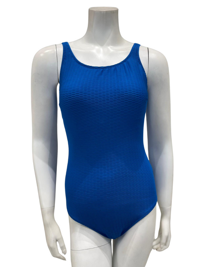 Gottex 25HA180 Cobalt Harbourside Textured High Neck Swimsuit Myselflingerie.com